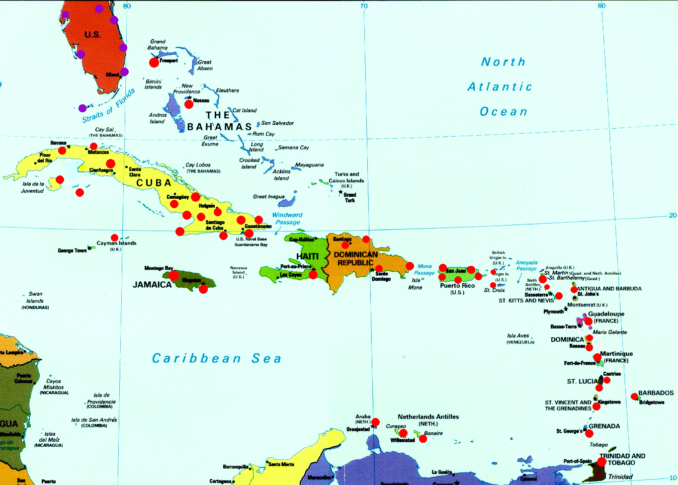 Caribbean Map