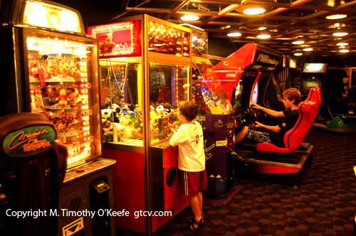 Disney Wonder Video Arcade  M. Timothy O'Keefe www.GuideToCaribbeanVacations.com