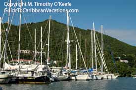 Tortola Road Town Sailboats copyright M. Timothy O'Keefe - GuideToCaribbeanVacations.com